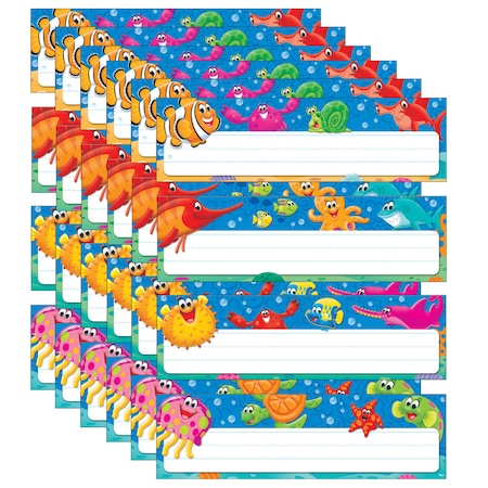 Trend Enterprises Sea Buddies Desk Toppers Name Plates Variety Pack, 32 Pieces, PK6 T69948